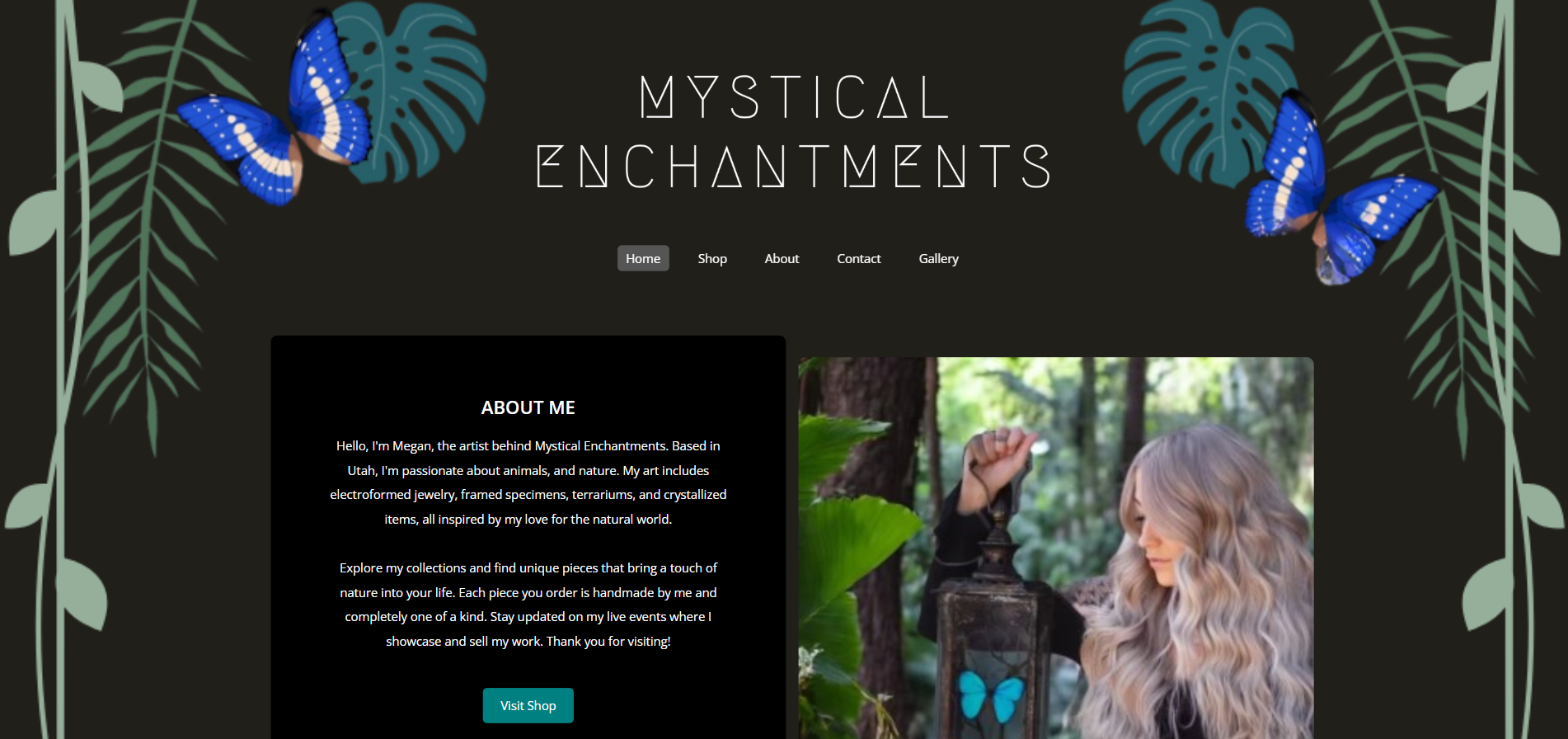 Mystical Enchantments live website screenshot