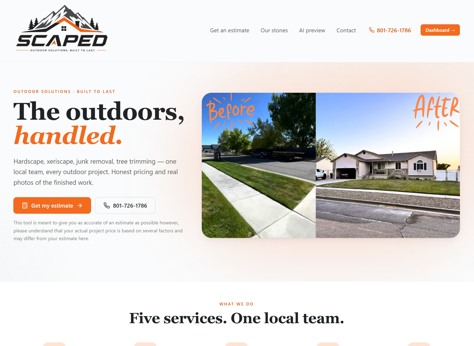 Scaped xeriscape web app screenshot